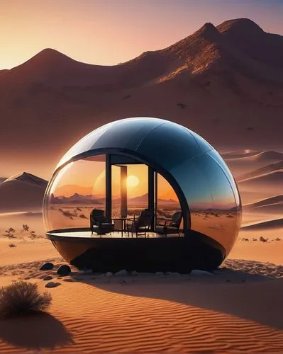 teardrop camper,futuristic landscape,airstream,camper van isolated,desert landscape,desert desert landscape,capture desert,travel trailer,sky space concept,airstreams,mobile home,recreational vehicle,the desert,arrakis,dubai desert,sahara,desertlike,desert,glass sphere,sahara desert,Illustration,Black and White,Black and White 31