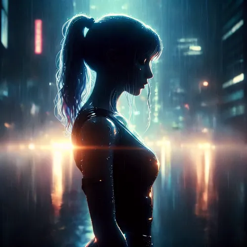 asuka langley soryu,luminous,fantasia,starfire,anime 3d,woman silhouette,cg artwork,fantasy woman,superhero background,cyberpunk,visual effect lighting,retro woman,digital compositing,neon light,nerve,full hd wallpaper,femme fatale,retro girl,wonder woman city,back light