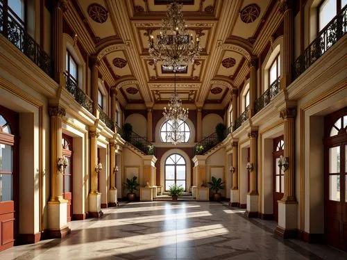 corridor,hallway,entrance hall,corridors,ballroom,lobby,hall,hall of nations,foyer,atriums,arcades,royal interior,cochere,hotel hall,emirates palace hotel,sapienza,hallway space,mikhailovsky,residenz,mirogoj