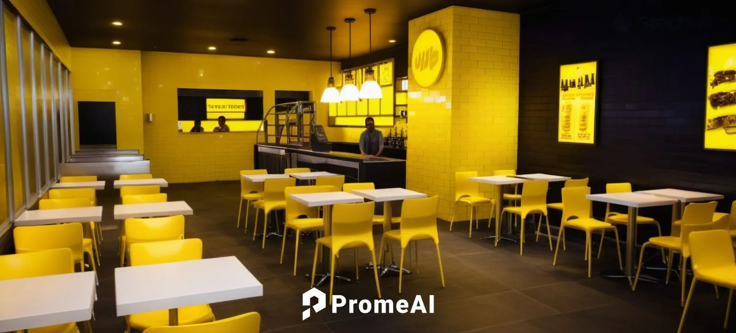 yellow themed , subway tiles, ,fast food restaurant,fine dining restaurant,aschaffenburger,a restaurant,yellow wall,new york restaurant,search interior solutions,japanese restaurant,restaurants,restau