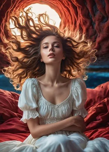 world digital painting,mystical portrait of a girl,persephone,hypatia,sci fiction illustration,the sleeping rose,habanera,fantasy portrait,fantasy picture,digital painting,mesmerism,the wind from the sea,hesperides,siren,windblown,ariadne,eurydice,diwata,self hypnosis,psyche,Photography,General,Realistic