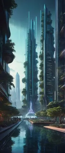 futuristic landscape,arcology,cybercity,coruscant,homeworlds,cybertown,cardassia,citadels,homeworld,ancient city,terraformed,cyberport,ordos,fantasy city,futuristic architecture,coldharbour,ringworld,areopolis,ecotopia,cyberia,Conceptual Art,Sci-Fi,Sci-Fi 02