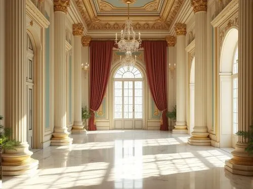 ballroom,ballrooms,neoclassical,ornate room,cochere,royal interior,marble palace,palladianism,palatial,grandeur,europe palace,entrance hall,baccarat,palaces,palladian,neoclassicism,hall of the fallen,the palace,rosecliff,archly,Photography,General,Realistic