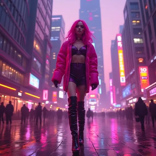 neon lights,vi,cyberpunk,pink dawn,neon light,cardi,xcx,toronto,futurepop,shanghai,riri,shibuya,neon candies,bladerunner,walking in the rain,sidewalks,harajuku,tinashe,nahri,soho,Photography,General,Realistic