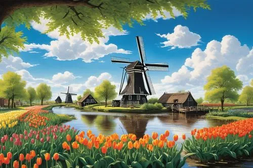 netherland,dutch landscape,holand,molen,dutch windmill,the netherlands,holland,tulip festival,holanda,keukenhof,netherlands,hollands,the windmills,hollanda,tulip fields,nederland,hollandia,windmills,hollandica,hollandse,Illustration,Black and White,Black and White 22