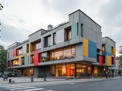 colorful facade,konsthall,kunstverein,landestheater,stadttheater,bauhaus,volkstheater,cinematheque,architektur,cubic house,kunstmuseum,schwabing,architekten,athens art school,architectes,multistoreyed,blauhaus,mvrdv,kammerspiele,mediatheque,Photography,General,Realistic