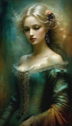 principessa,fantasy portrait,cinderella,victorian lady,mystical portrait of a girl,habanera,belle,mademoiselle,romantic portrait,galadriel,noblewoman,persephone,sibella,juliet,inamorata,isolde,faery,rapunzel,portrait of a girl,fantasy art,Conceptual Art,Daily,Daily 32