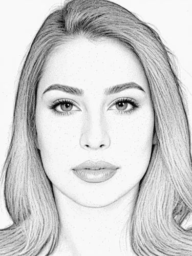 a drawing of a woman's face and the bottom half of her head is drawn in pencil,female face,juvederm,woman's face,karimova,female portrait,woman face,Design Sketch,Design Sketch,Black and white Comic