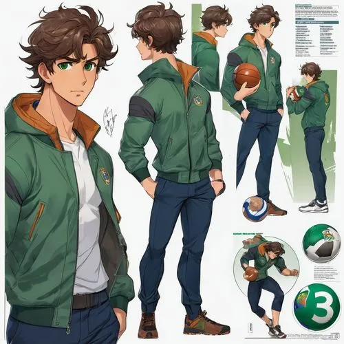 male character,baseball player,green jacket,clover jackets,male poses for drawing,baseball uniform,main character,lukas 2,alm,pine green,male model,male elf,euphonium,cinnamon roll,baseball coach,anime boy,setter,volleyball player,sports uniform,basketball player,Unique,Design,Character Design