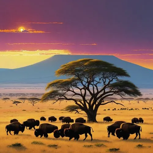 serengeti,tsavo,african elephants,zambezian,elephant herd,east africa,Illustration,Realistic Fantasy,Realistic Fantasy 04