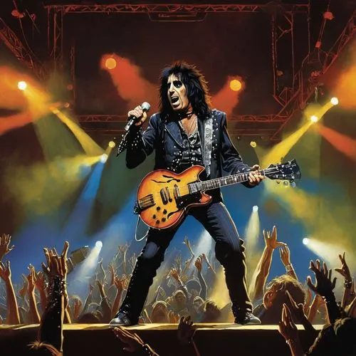 alice cooper sings schools out, on the stage,slash,concert guitar,rock concert,ibanez,epiphone,rock,guitar solo,rocker,electric guitar,guitar,guitarist,rock music,gibson,rock 'n' roll,guitor,rock and 