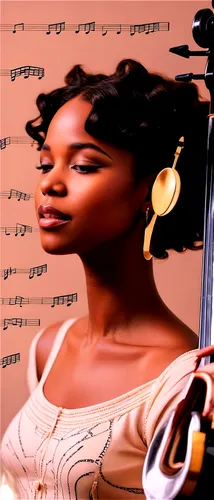 violin woman,odetta,double bass,cello,instrumentalist,cellist,sarah vaughan,upright bass,black music note,jazz singer,blues and jazz singer,woman playing violin,violist,instrumentations,leontyne,violin,violin player,vibrato,songstress,hemiola,Illustration,Realistic Fantasy,Realistic Fantasy 21