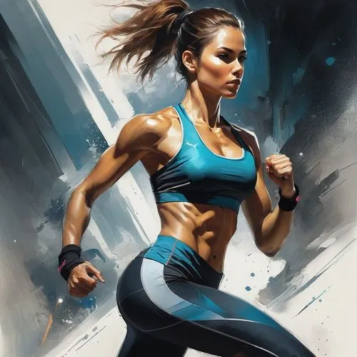 female runner,sportswoman,sprint woman,muscle woman,sports girl,kickboxing,Conceptual Art,Fantasy,Fantasy 12