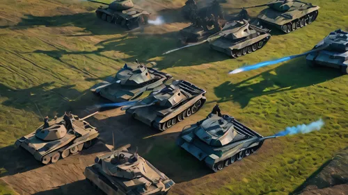 aerial view of battle between tron battle tanks and anti-tank guns,wargaming,metal tanks,tankettes,tanks,outflanking,tankmates,tankink,backmarkers,military operation,battlegroup,tanklike,gameplay,panz