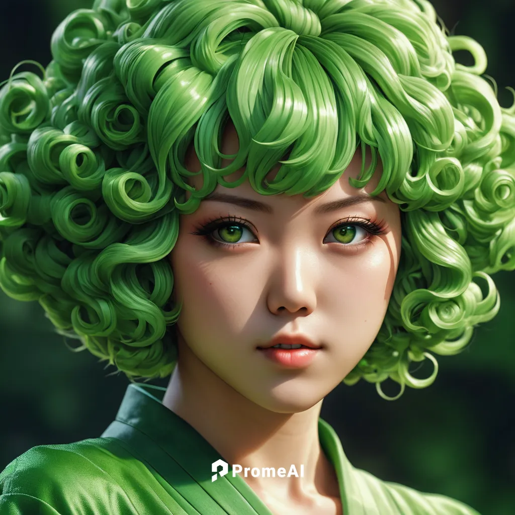 masterpiece, pixel art, Tatsumaki,lily pad,melonpan,green apple,medusa,chuka wakame,green paprika,dahlia white-green,emerald,wasabi,pak-choi,green chrysanthemums,green,linden blossom,celestial chrysan