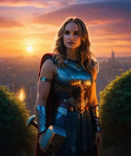 In this breathtaking photograph, the portrait of the famous beauty and mythology of the world Lady Thor now appears as a masterpiece. But this is no ordinary creature is beautiful Natalie Portman . As