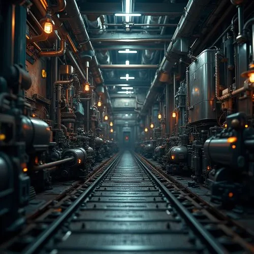 industrial,industrial tubes,refinery,industrial landscape,conduits,industrial hall,train track,industrial plant,industrija,train tunnel,conduit,pipes,industrial ruin,descent,rail road,railroad line,industrial area,3d render,industries,cinema 4d,Photography,General,Realistic