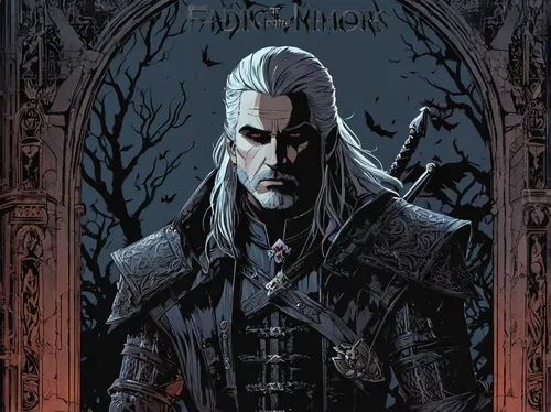 witcher,dark elf,elven,carpathian,hall of the fallen,father frost,the collector,eastern grey,gothic portrait,dracula,lokportrait,bishop,heroic fantasy,king of the ravens,male elf,haighlander,dunun,end-of-admoria,elder,the ruler,Illustration,Realistic Fantasy,Realistic Fantasy 46