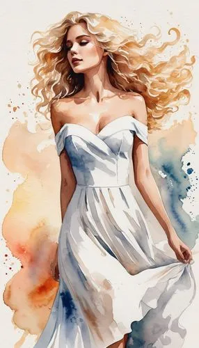 boho art style,margaery,watercolor painting,jessamine,watercolor background,watercolor,boho art,white lady,fashion vector,white horse,white bird,watercolour paint,aquarelle,watercolor women accessory,photo painting,hadise,watercolor paint strokes,sigyn,white winter dress,beyonc,Illustration,Paper based,Paper Based 25