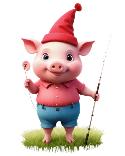 mcdull,cartoon pig,piglet,pigman,gnomeo,pig,piggot,pigneau,porky,piggly,pignero,olimar,porker,gnome,pignataro,clanger,hamble,suckling pig,valentine gnome,hogfather,Illustration,Abstract Fantasy,Abstract Fantasy 06