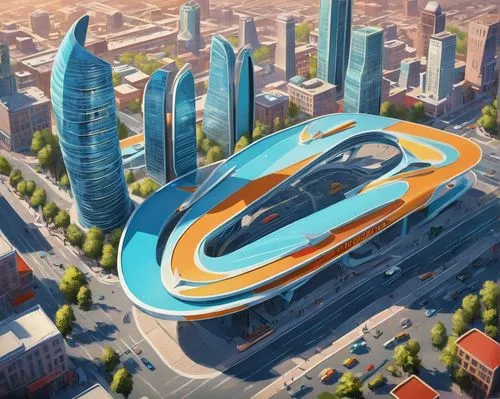 superhighways,astana,autodromo,aerotropolis,ordos,oval forum,race track,yas marina circuit,cityflyer,circuito,tianjin,baku,cybercity,futuristic architecture,vinokurov,meydan,europan,ostankino,sakhir,cyberport,Illustration,Retro,Retro 12