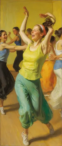 Energetic woman dancing during a Zumba class,dancers,salsa dance,folk-dance,dance,tango argentino,dancer,sports dance,dance performance,ethnic dancer,square dance,hip-hop dance,dervishes,folk dance,da