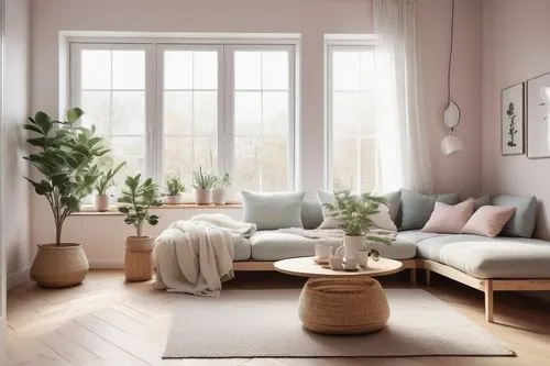 livingroom,living room,soft furniture,scandinavian style,sitting room,home interior,furnishing,house plants,apartment lounge,loft,soft pink,danish furniture,modern decor,houseplants,sunroom,interior design,modern room,indoor,an apartment,apartment,Illustration,Abstract Fantasy,Abstract Fantasy 06