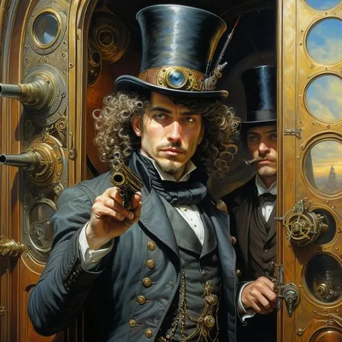 doormen,doorkeepers,peale,holburne,paganini,blunderbuss,hildebrandt,doorman,pennypacker,cherubini,tussaud,daedelus,daguerreotypes,macready,victorians,clockmakers,dickensian,portraitists,hasenclever,figaro,Illustration,Realistic Fantasy,Realistic Fantasy 03