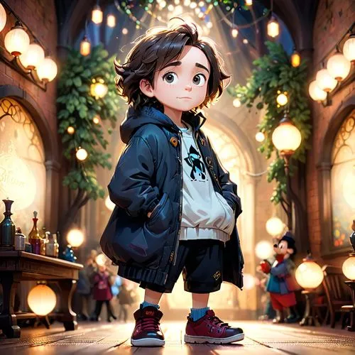 cartoon  background,a cartoon style po of a  with his hands on his hips,gavroche,hiccup,adrien,alita,cute cartoon character,storybook character,Anime,Anime,Cartoon