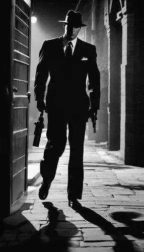 film noir,al capone,smooth criminal,spy,detective,spy visual,private investigator,secret agent,agent 13,gunfighter,mobster,man holding gun and light,inspector,special agent,mafia,black city,spy camera,investigator,agent,crime,Photography,Black and white photography,Black and White Photography 08