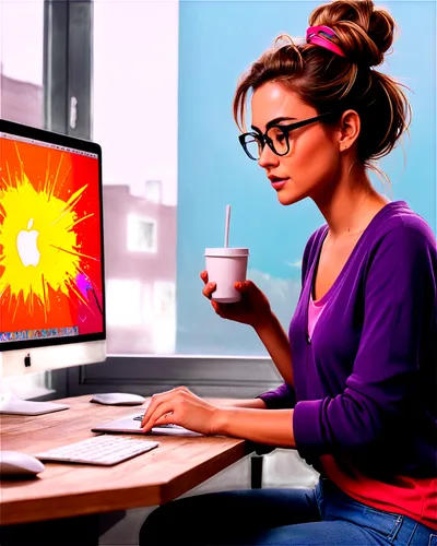 girl at the computer,pop art background,blur office background,photoshop school,imacs,illustrator,compositing,sunburst background,computer graphics,adobe illustrator,splashtop,girl studying,rotoscoping,animating,desktops,coffee background,work from home,imac,work at home,world digital painting,Conceptual Art,Graffiti Art,Graffiti Art 09