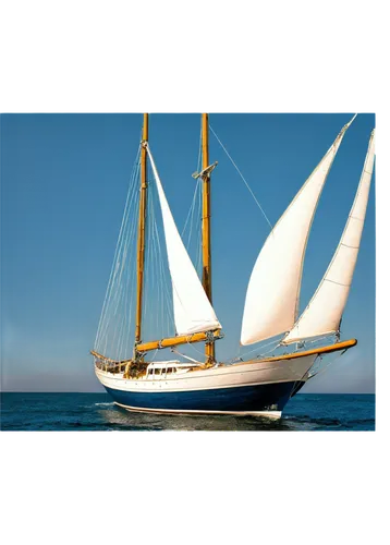 Large sailboat, white sails, wooden deck, golden railings, luxurious lounge chairs, shiny metal propellers, intricate rope details, ocean waves, morning sunlight, 3/4 composition, soft focus, warm col