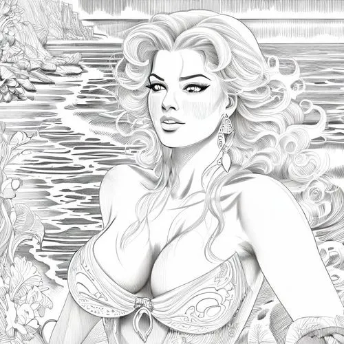 the blonde in the river,the sea maid,aphrodite,marylyn monroe - female,marilyn,venetia,rusalka,siren,fantasy woman,girl on the river,marylin monroe,water rose,aphrodite's rock,mamie van doren,pin-up g