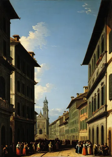 modena,piazza della signoria,street scene,citta alta in bergamo,florentine,ponte vecchio,barberini,trinità dei monti,piazza di spagna,vencel square,venice square,piazza navona,piazza,bellini,piazza san marc,duomo square,certosa di pavia,carpaccio,piemonte,lucca,Art,Classical Oil Painting,Classical Oil Painting 25