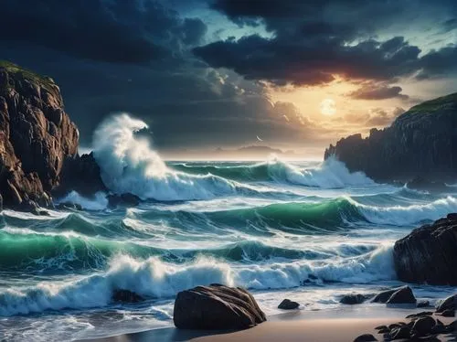 stormy sea,ocean waves,sea storm,seascape,rocky coast,seascapes,Photography,General,Realistic