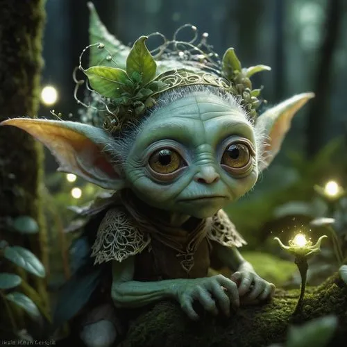 yoda,faerie,faery,fae,little girl fairy,child fairy,fairy forest,elf,wood elf,fairy tale character,fairy,goblin,the night of kupala,dryad,anahata,forest animal,evil fairy,pixie,fantasy portrait,fantasy art,Illustration,Abstract Fantasy,Abstract Fantasy 06