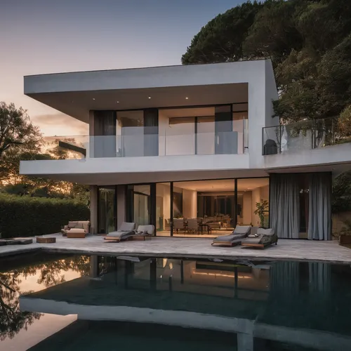 Modern Villa, Fujifilm GFX 100S, capturing every detail and achieving unparalleled image clarity, full body shot, paranormal,modern house,luxury property,modern architecture,dunes house,luxury home,lu