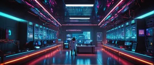 cyberscene,cyberpunk,cybercity,mainframes,cybertown,cyberia,computer room,cyberworld,cyberview,cyberport,the server room,cyber,supercomputer,synth,cyberspace,cybernet,arcade,polara,computer store,data center,Conceptual Art,Sci-Fi,Sci-Fi 26