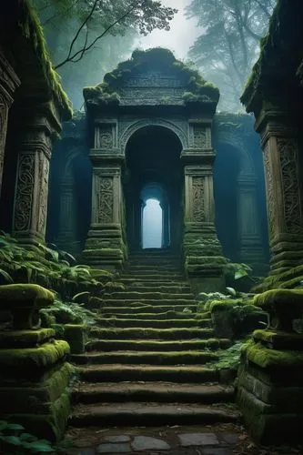 ancient city,artemis temple,angkor thom,ancients,angkor,temples,hall of the fallen,ancient ruins,ancient buildings,ancient house,sanctum,ancient,the mystical path,the ancient world,shrines,angkor wat temples,mausoleum ruins,yavin,raigad,asian architecture,Illustration,Realistic Fantasy,Realistic Fantasy 45