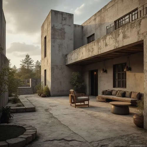 exposed concrete,courtyard,concrete,concrete slabs,roof landscape,breuer,minotti,dunes house,greystone,concrete background,courtyards,landscape design sydney,concrete blocks,corbu,amanresorts,render,roof terrace,concrete ceiling,beautiful home,renders,Photography,General,Realistic