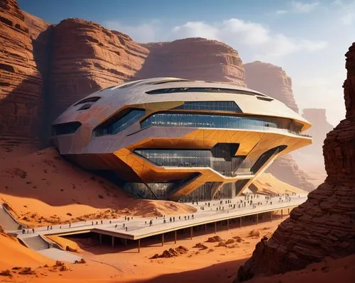 futuristic landscape,futuristic architecture,futuristic art museum,arcology,bonestell,barsoom,dunes house,farpoint,earthship,masdar,alien ship,deltha,moonbase,spaceship,starbase,sedensky,spaceport,arrakis,homeworlds,spaceship space,Conceptual Art,Oil color,Oil Color 02