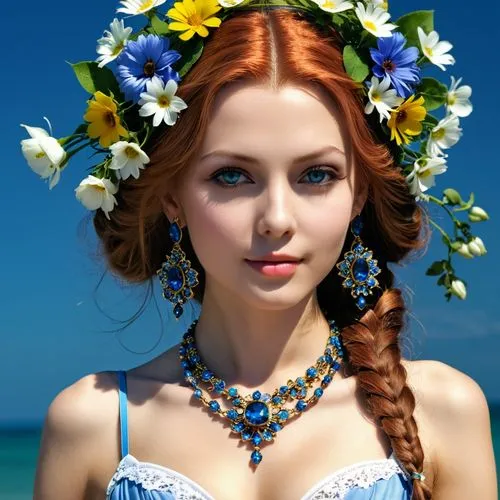 beautiful girl with flowers,yelizaveta,ukrainian,spring crown,flower crown,elizaveta,evgenia,summer crown,margairaz,liliya,russky,floral wreath,flower garland,russian folk style,margaery,ukraina,yulia,blue floral,triss,ukrainska