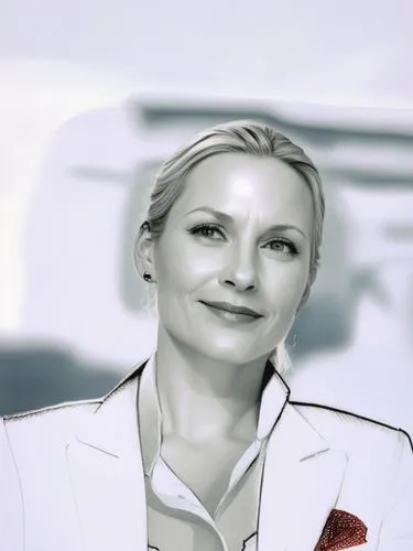 A perfect woman.,a woman with a red tie is in a gray and white po,whigfield,tymoshenko,sarah walker,weidel,stewardess,tereshchuk,Illustration,American Style,American Style 13