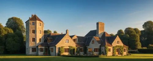 an old style house is shown with ivy growing on the top of it,elizabethan manor house,fyvie,dumanoir,castledawson,chateau,traquair,Photography,General,Natural