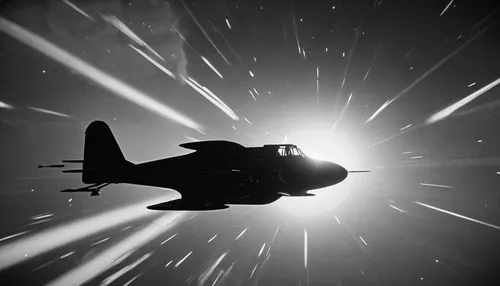 Everspace Screenshot 2,vought f4u corsair,lockheed hudson,searchlights,douglas sbd dauntless,douglas ac-47 spooky,grumman f8f bearcat,afterburner,flying sparks,lost in space,lockheed p-38 lightning,gr