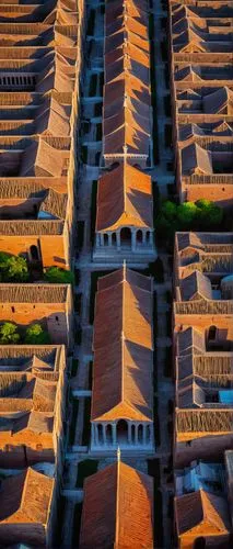 roof tiles,terracotta,terracotta tiles,blocks of houses,terracottas,house roofs,terraces,pingyao,roofs,roof landscape,asian architecture,terraced,escher village,humahuaca,dongchuan,row of houses,daroca,perpignan,ziggurats,marrakech,Illustration,Paper based,Paper Based 01