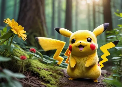 pika,pikachu,pokemon,pixaba,pokémon,pokemon go,pokemongo,digital compositing,forest animal,full hd wallpaper,spring background,abra,aaa,forsythia,creative background,lures and buy new desktop,chu human,forest background,background images,children's background,Art,Artistic Painting,Artistic Painting 21