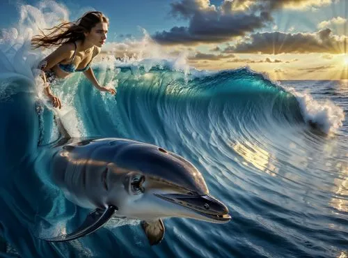 girl with a dolphin,mermaid background,oceanic dolphins,believe in mermaids,dolphin background,dolphins,dolphins in water,god of the sea,two dolphins,mermaids,dolphin rider,merfolk,fantasy picture,world digital painting,bottlenose dolphins,let's be mermaids,ocean background,dolphin swimming,the sea maid,ocean waves