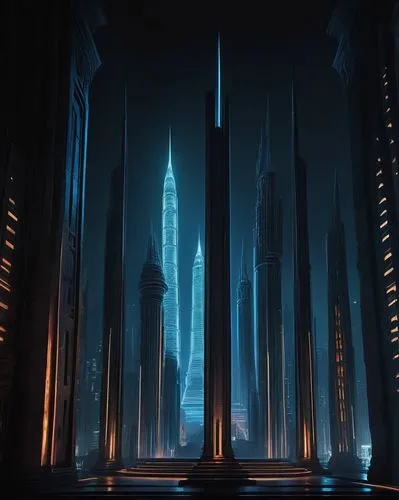 coruscant,metropolis,theed,coruscating,cybercity,pillars,sulaco,esb,futuristic landscape,barrayaran,skyscrapers,citadel,polara,areopolis,hall of the fallen,delamar,katarn,monoliths,the skyscraper,minbari,Illustration,Paper based,Paper Based 18