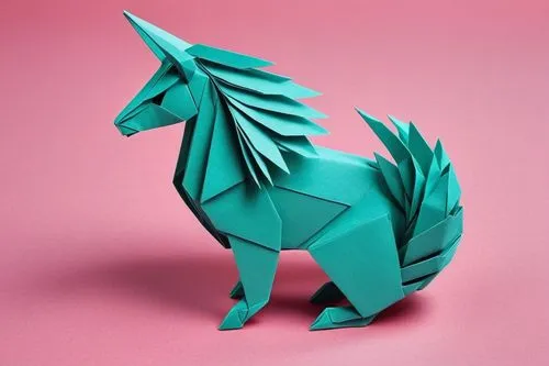 unicorn art,origami,unicorn,licorne,paper art,straw animal,Unique,3D,Isometric